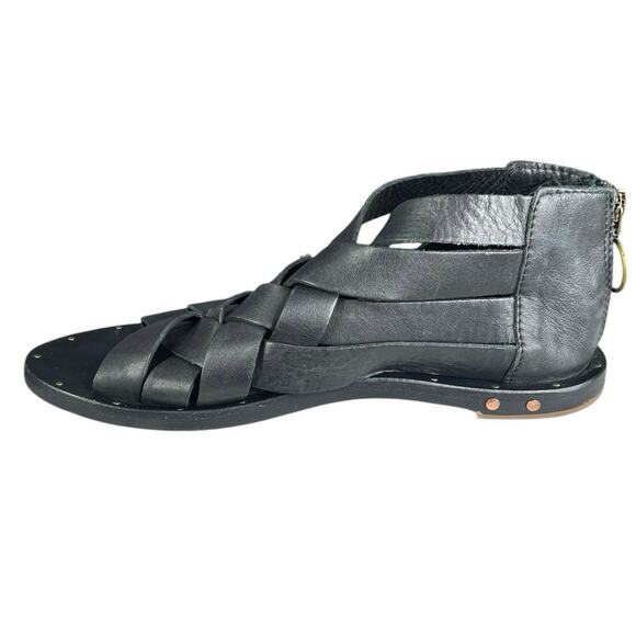 Beek Women's Turaco Black Woven Leather Gladiator Sandals Size US 7 - Picture 2 of 10